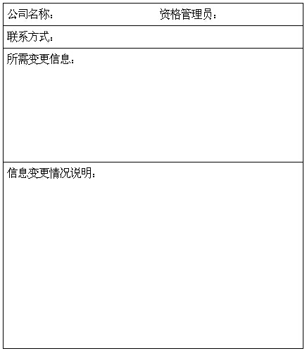 中国期货业协会期货行业信息管理平台信息修改申请表